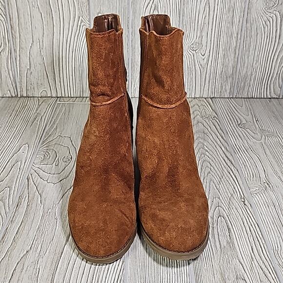 Circa Joan & David Jadine Cognac Leather Ankle Boots Womens Size 11 - Picture 3 of 14